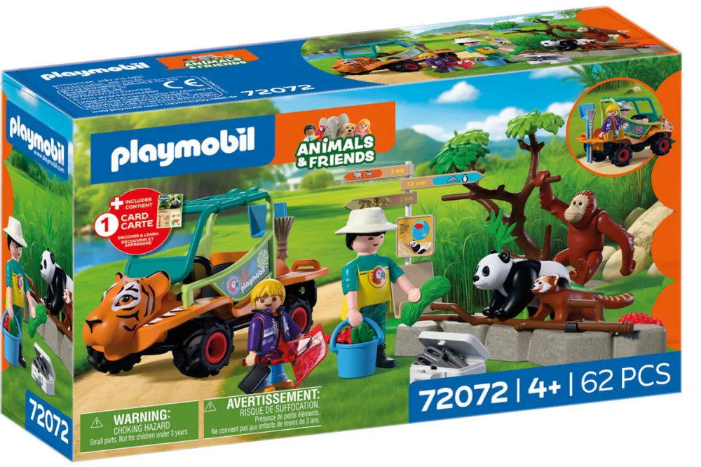 Jucarie creativa PLAYMOBIL 72072 Animals & Friends Zoo: Zoo keeper mobile