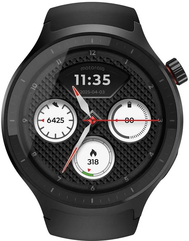Smartwatch MOTOROLA Moto 3.63 cm (1.43") OLED 47 mm Digital Touchscreen Negru GPS (satellite)