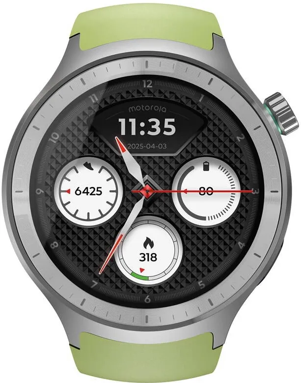 Smartwatch MOTOROLA Moto 3.63 cm (1.43") OLED 47 mm Digital Touchscreen Silver GPS (satellite)