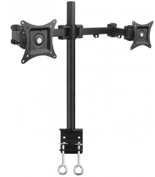 Suport TV / Monitor TECHLY Double twin desk LED/L D monitor arm 13-27 inch Black
