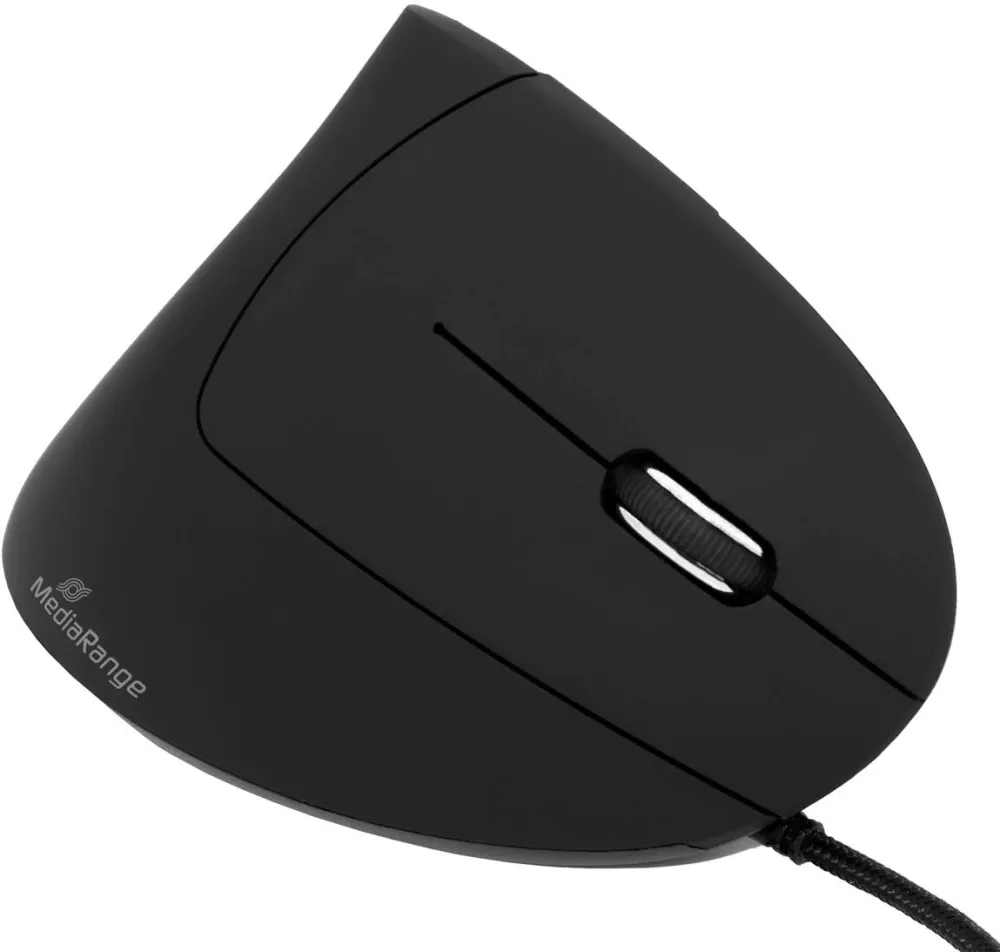 Mouse MediaRange USB 2.0 Vertical Dreptaci, Negru