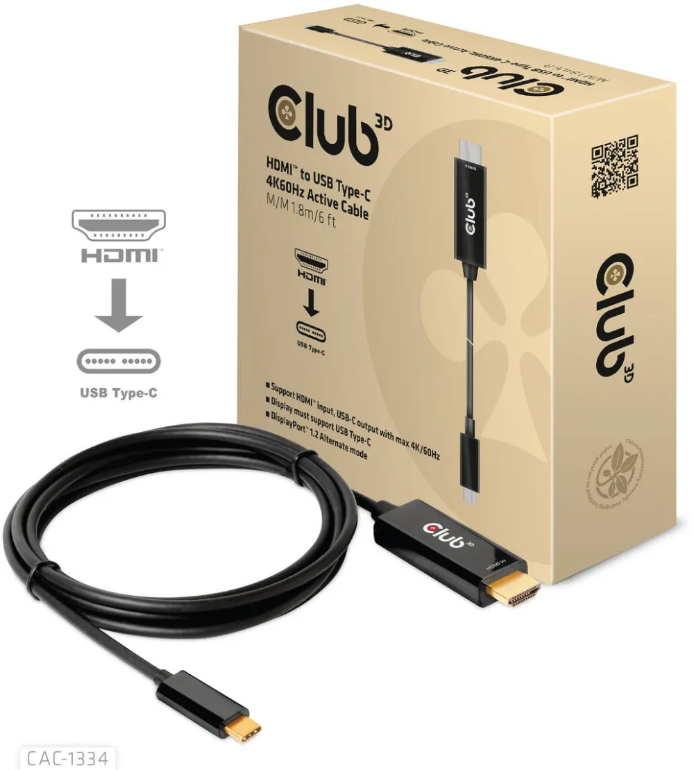 Cablu CLUB 3D HDMI A -> USB-C Activ 4K60Hz 1,8m