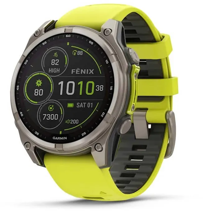 Smartwatch Garmin fenix 8 3.3 cm (1.3") 47 mm Digital 260 x 260 pixels Touchscreen Titanium Wi-Fi GPS (satellite)