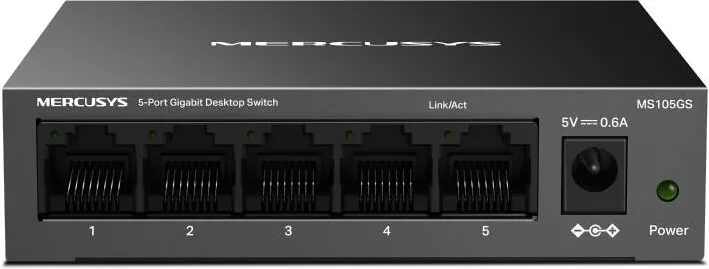 Switch MERCUSYS Mercusys MS105GS - Desktop switch, 5 Gigabit ports, black