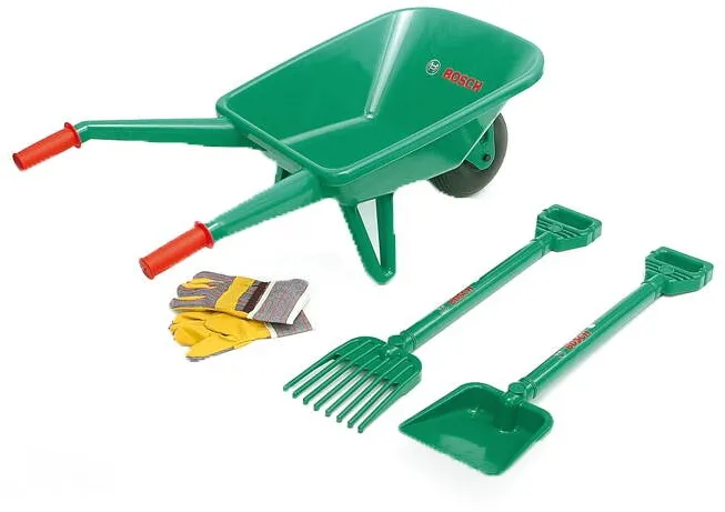 Jucarie creativa Klein Set de gradina cu roaba Klein Bosch, 4 piese