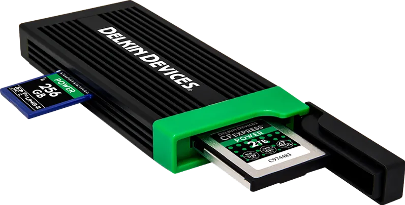 Card Reader DELKIN CFexpress Type B SD UHS-II (Type C to C Type C to A Cables)
