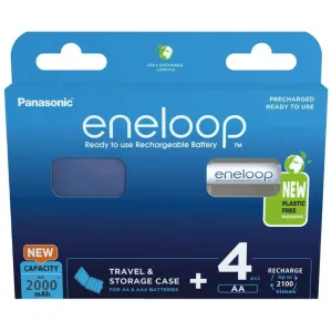 Panasonic Rechargeable batteries ENELOOP AA 2000 mAh 4 szt + case (BK-3MCDE/4CP+CASE)