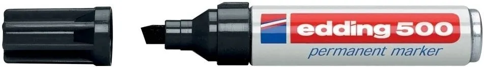 Edding Marker Edding 500 permanent varf retezat 2-7mm negru