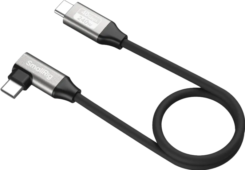 SmallRig SmallRig 5075 USB-C Data Cable (Straight to Angled, 35cm (40Gbps + 240W + 8K)