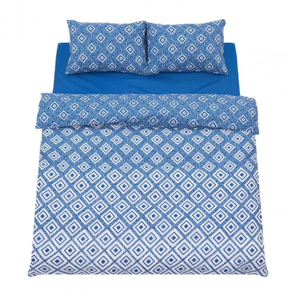 HEINNER Lenjerie dubla 100% bumbac 4 piese, Blu