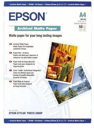 Hartie Foto Epson Archival Matte Photo A4 192 g/m2 50 coli