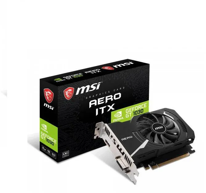 Placa Video MSI GEFORCE GT 1030 AERO ITX 2GD4 OC 2GB DDR4 64 bit