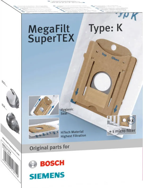 BOSCH Accesoriu aspirator Saci din hartie MegaFilt SuperTEX BBZ41FK