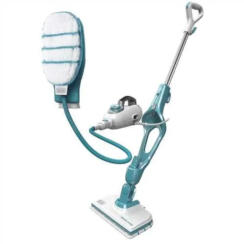 Black & Decker 9IN1 Steam-mop Upright steam cleaner 0.5 L Turquoise, White 1300 W