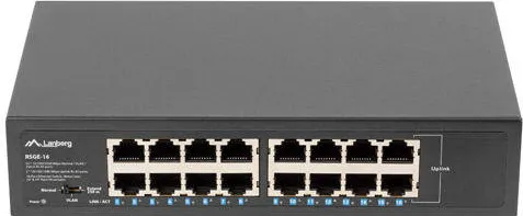 Switch LANBERG RSGE-16 Rack 10"/19"  (16-port 1Gb)