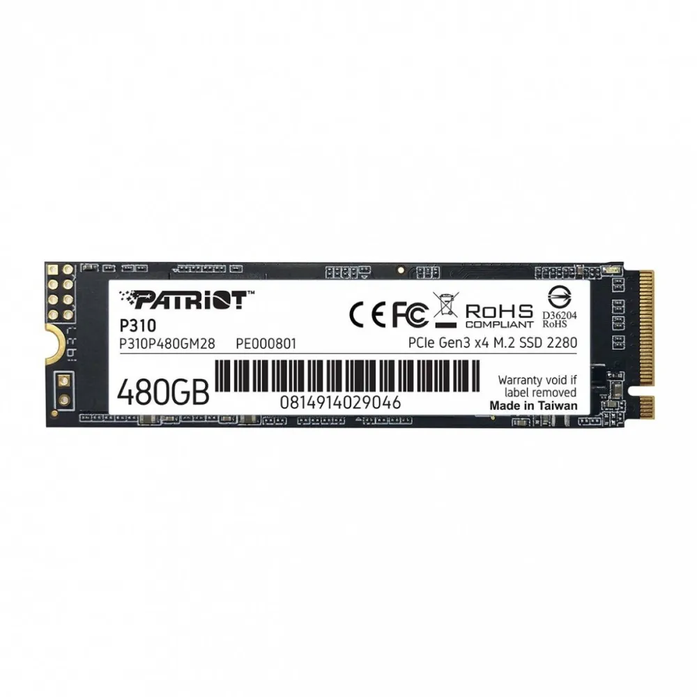 SSD Patriot P310 480GB PCI Express 3.0 x4 M.2 2280