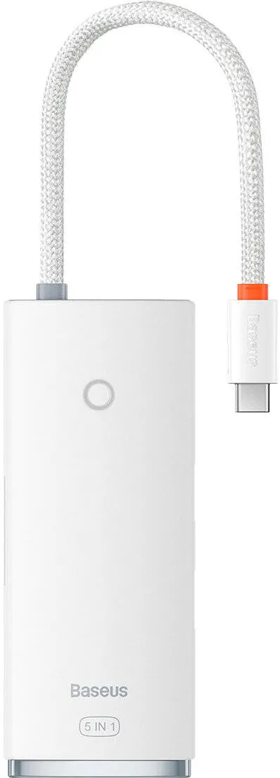Hub USB Baseus Lite USB Tip C - HDMI / 4x USB 3.0 20cm Alb