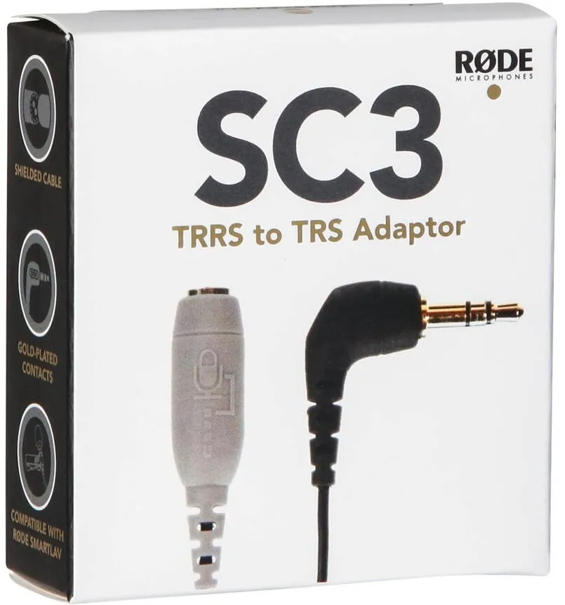 Adaptor Rode TRRS la TRS de 3,5 mm pentru smartLav