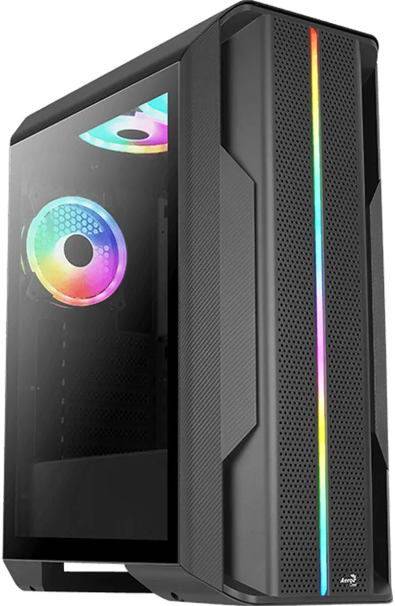 Carcasa PC Aerocool Midi Splinter Duo V1 (B/Win/RGB)mi.ATX/ATX/ITX