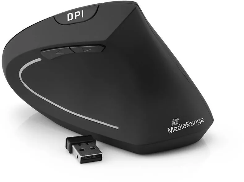 Mouse MediaRange USB 2.0 cu 3 butoane, zgomot redus, negru