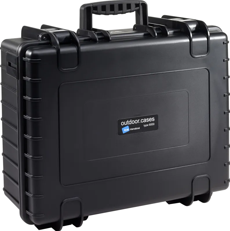 Valiza rigida BW Outdoor Cases tip 6000 cu spuma pentru obiective SAMYANG XEEN, neagra