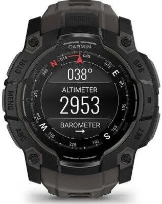 Smartwatch Garmin Instinct 3, 50mm, AMOLED, Negru, curea Charcoal