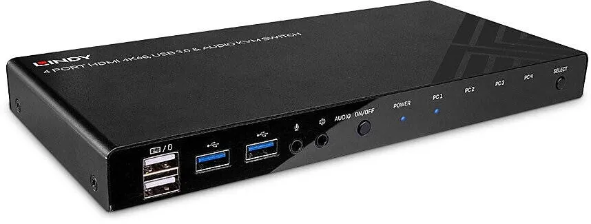 Switch KVM Lindy KVM Lindy 4-Port HDMI 4K60 USB 3.0 Switch