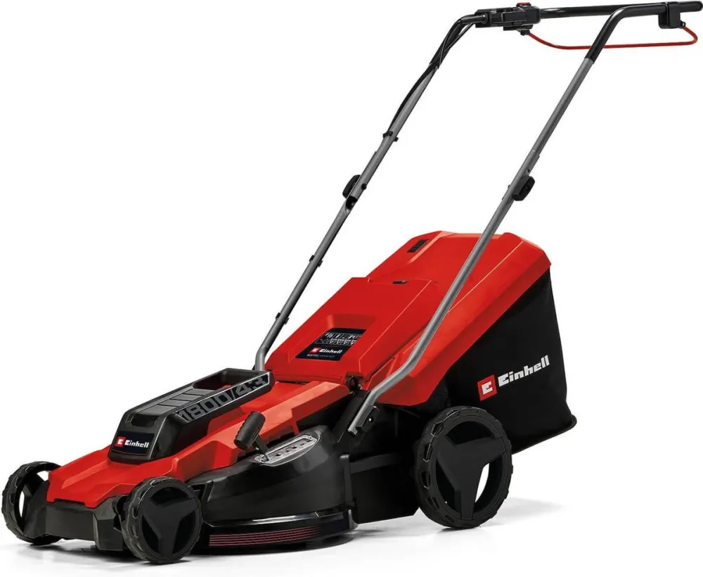 Einhell Masina de tuns gazon/iarba electrica GC-EM 1800/43, putere 1800 W, latime taiere 43 cm, inaltime taiere 20 - 65 mm, 6 trepte de taiere, sac colector 50 L