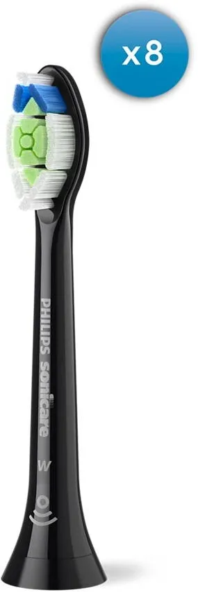 Philips HX6068/88 Sonicare Optimal White Replacement brush heads, 8 pcs, Black