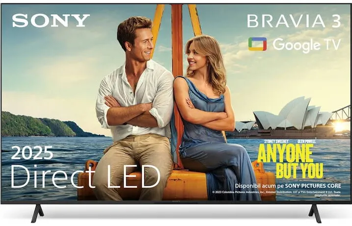 Televizor Sony BRAVIA 3 LED 65S35, 164 cm, Smart Google TV, 4K Ultra HD, Clasa E (Model 2025)