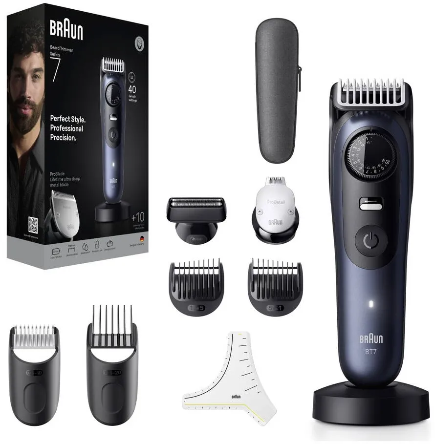 BRAUN Beard Trimmer BT7540 BLK/BLU
