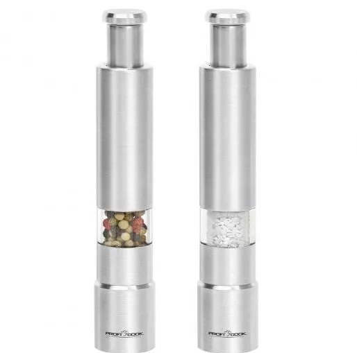 ProfiCook PC-PSM 1160 Salt & pepper grinder set Stainless steel, Transparent