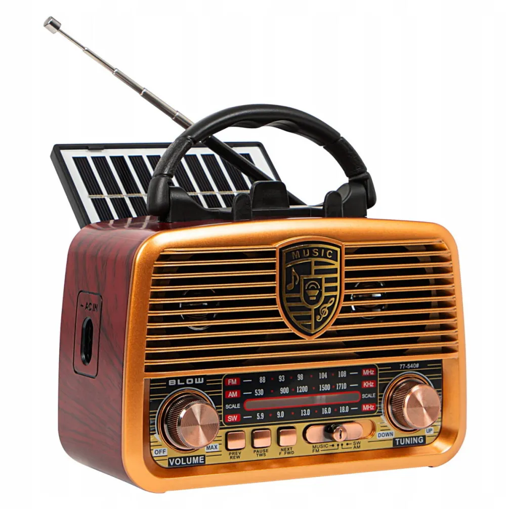 Blow Radio portabil analogic AM/FM Blow RA10, solar, maro