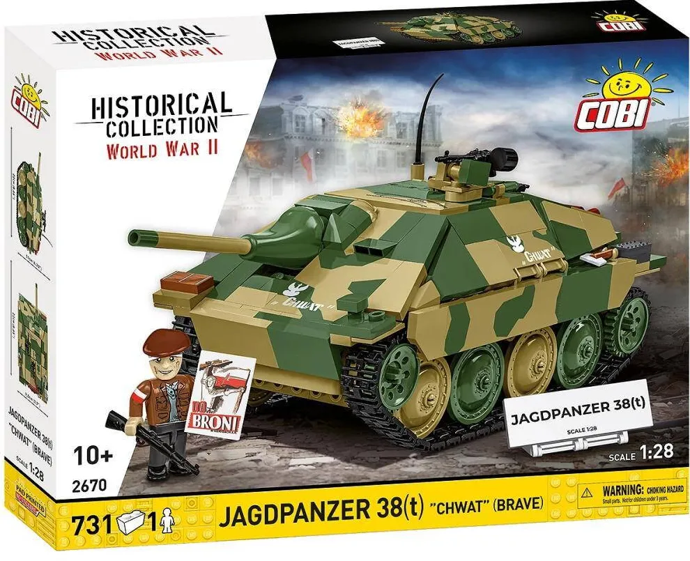 Puzzle Cobi Klocki Set de Construit Jagdpanzer 38(t) "Chwat" (Brave), 731 piese