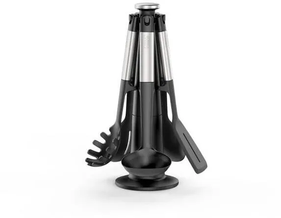 JOSEPH JOSEPH Set ustensile de bucatarie 5 piese Elevate, inox si silicon, argintiu si negru, 35x23x23cm