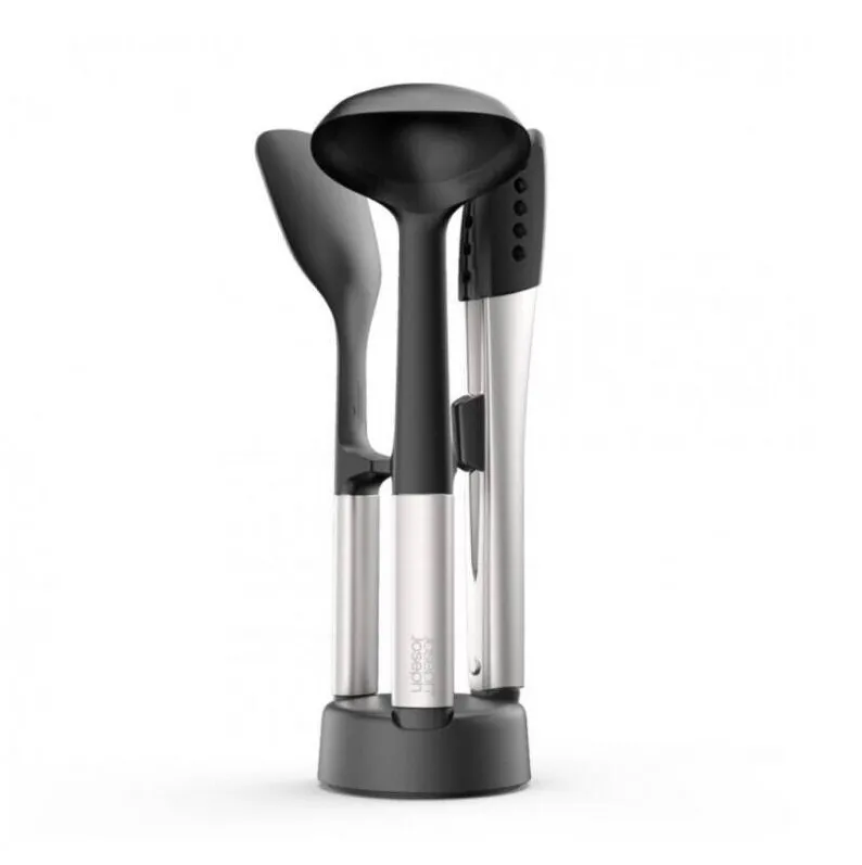 JOSEPH JOSEPH Set ustensile de gatit Joseph Joseph Elevate 10569, 3 piese, Suport, Negru/inox