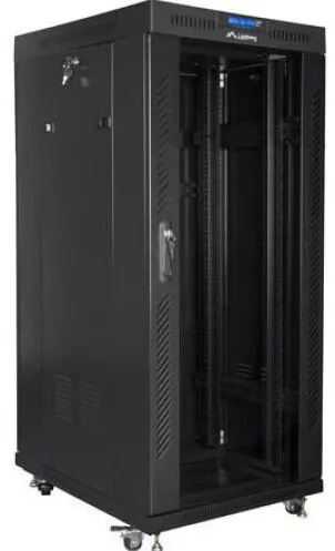 Carcasa server LANBERG Rack server, Lanberg, 37U, 800x1000mm, usi din sticla, cu panou LCD, negru