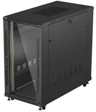 Carcasa server LANBERG Cabinet metalic, Lanberg, Rack 19" 22U, 600x1200, negru, usi din sticla