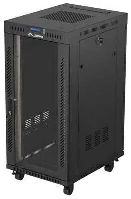 Carcasa server LANBERG Cabinet metalic Lanberg Rack Stojaca 19" 24U 600x800, cu usi din sticla, negru