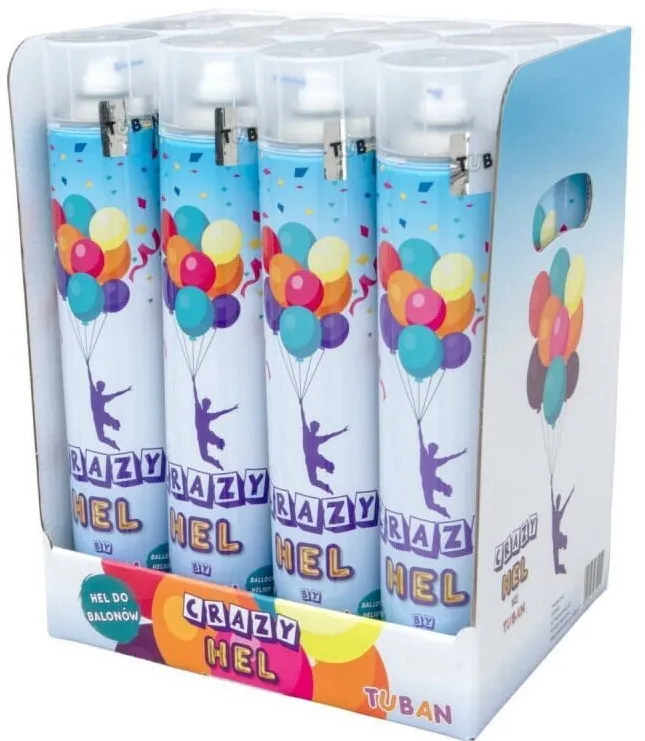 Jucarie creativa TUBAN Set 12 Tuburi heliu Tuban Crazy Hel, Multicolor