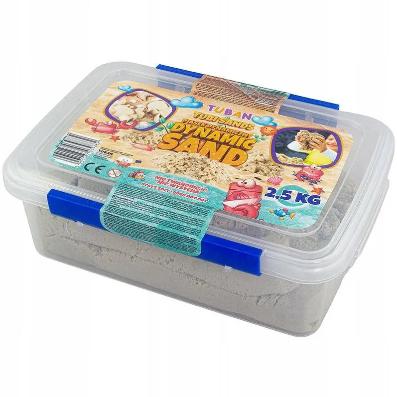 Jucarie creativa TUBAN Nisip Kinetic in cutie - natural, 2,5 kg