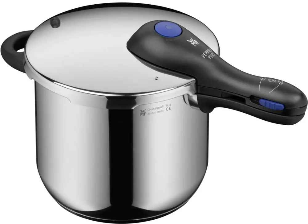 WMF Oala sub presiune WMF Perfect Plus One Pot cu inductie 6, 5l, oala sub presiune cu protectie la flacara, semnal mare de gatit, 2 nivele de gatit, maner de capac detasabil