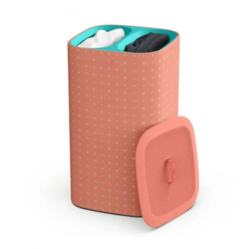 JOSEPH JOSEPH Cos pentru rufe Joseph Joseph 50026, 71x39.5x39.5 cm, 60 L, Manere, 2 compartimente, Coral