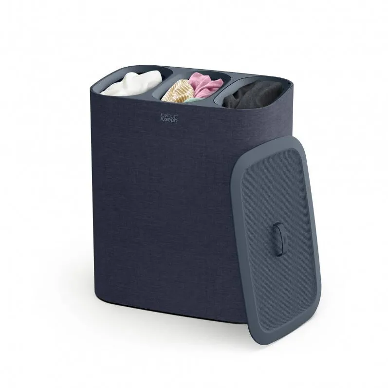 JOSEPH JOSEPH Cos pentru rufe Joseph Joseph 50025, 71x59.1x39.5 cm, 90 L, Manere, 3 compartimente, Negru