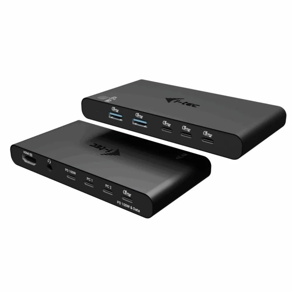 Docking Station I-TEC Statie de docare, I-tec, C31KVMHDMIDOCKPD, USB 3.2 Gen 1 Type-C, 100 W, negru, 130x65x16.5mm
