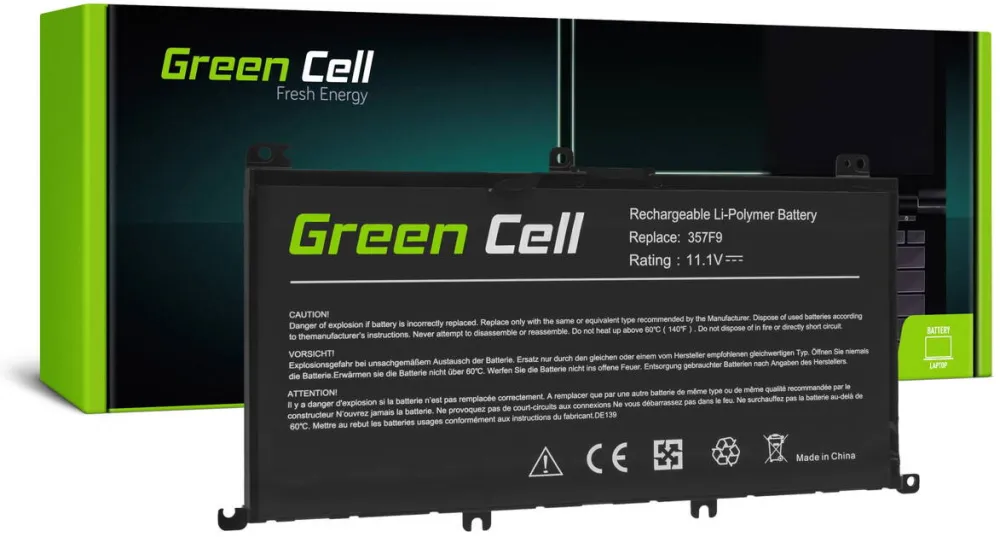 Acumulator Laptop Green Cell 357F9 pentru Dell Inspiron 15 5576 5577 7557 7559 7566 7567 acumulator marca Green Cell