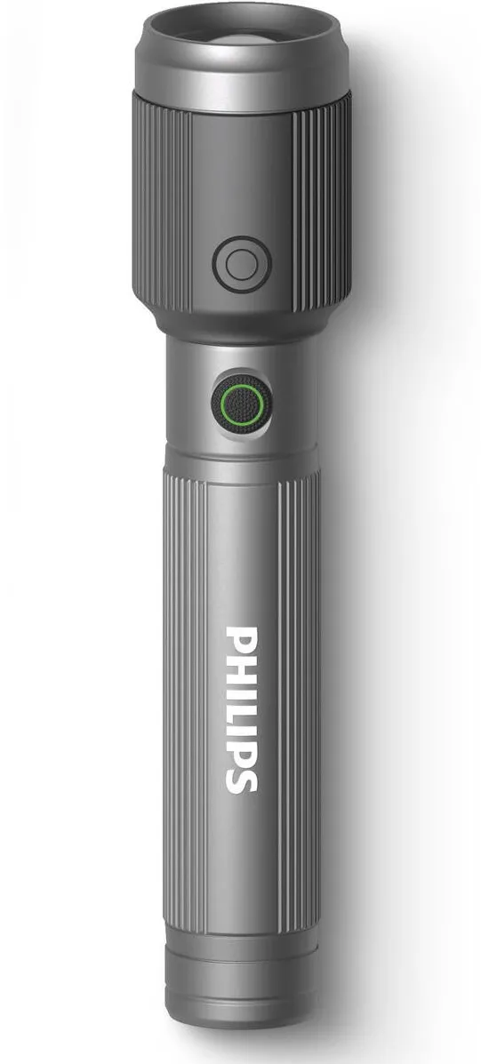 Philips Lanterna LED Philips Phil-SFL2141/10, 15 W, 650 lm, distanta fascicul de pana la 350 m, timp de functionare pana la 13 ore, baterie 2200mAh, IP44, mod de incarcare: USB-C
