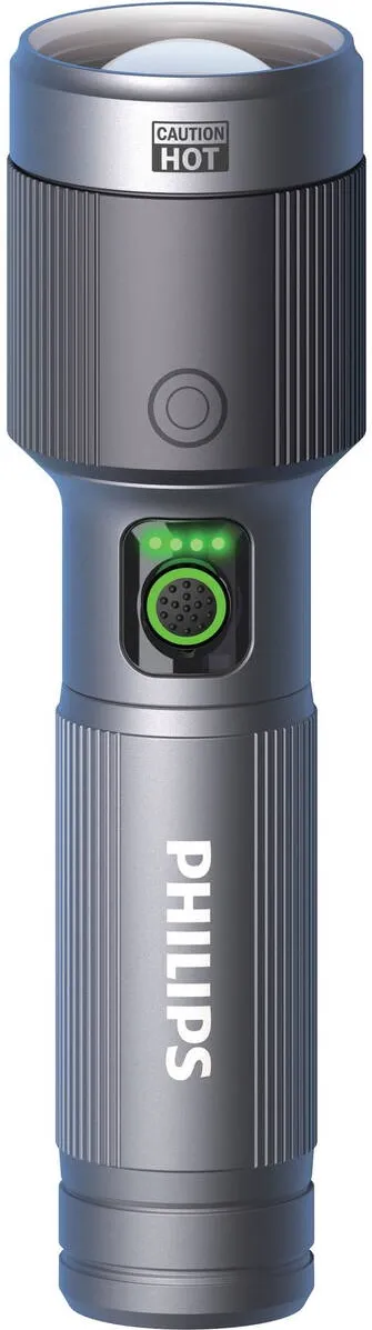 Philips Lanterna LED Philips Phil-SFL5141/10, 30 W, pana la 1500 lm, distanta fascicul pana la 660 m, durata de functionare pana la 12 ore, baterie 2000mAh, IP44, mod incarcare: USB-C
