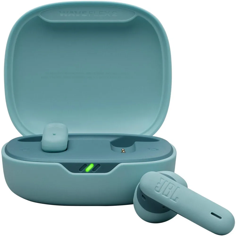 Casti Bluetooth JBL in-ear JBL Wave Flex 2, True Wireless, Bluetooth, Autonomie 40 ore, Multi-Point, Albastru