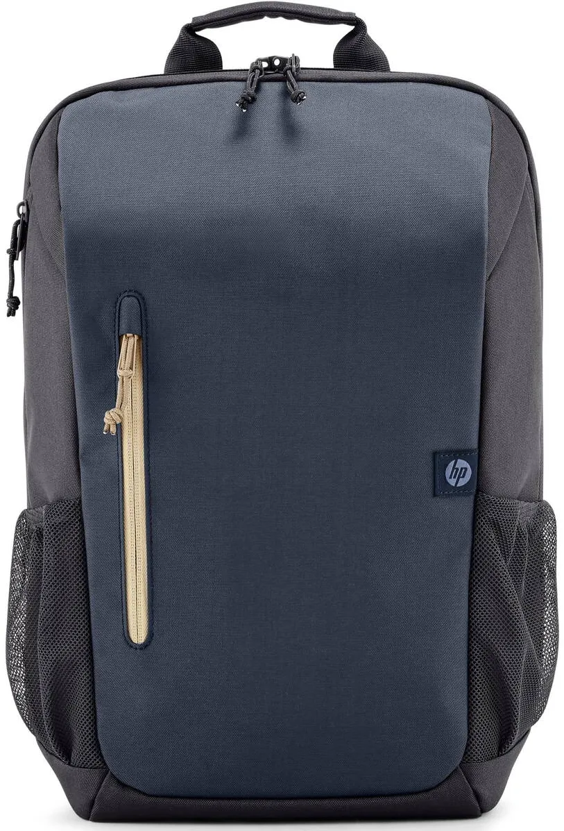 HP Rucsac laptop HP Travel Blue Night, 18 litri, 15,6 inch, exterior realizat 100% din materiale reciclate, usor (510g), buzunar pentru tracker, albastru